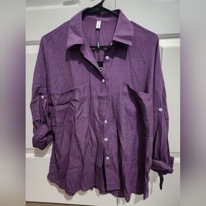Purple Button-Up Shirt